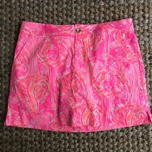 Lilly Pulitzer Nicki Skort Tiki Pink Print Size 6